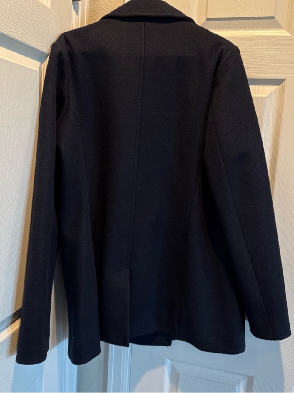Old Navy Women's Double-Breasted Dark Navy Peacoat - Picture 3 of 4